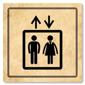 Výtah, 80x80mm, pergamen, Utah